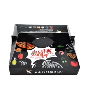 Pizza box with handle